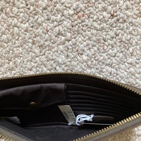 Madewell The Suede Pouch Clutch: Snake Embossed Leather Inset Edition - Picture 4 of 4